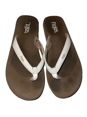 Sandalias Flojos para mujer talla 7 blancas  Foto 1 de 4