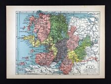 1900 carte de l'Irlande comté de Mayo Irlande Castlebar Belmullet Balla Killala Westport