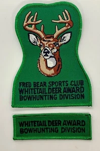 NOS Vintage Fred Bear Archery Whitetail Patch and Rocker award Grayling - Picture 1 of 1