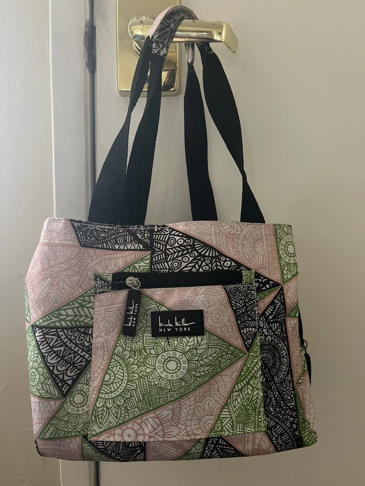 Nicole Miller New York - Lunch Bag -Tote Insulated Dual Handle Pink Green Black - Image 1 of 4