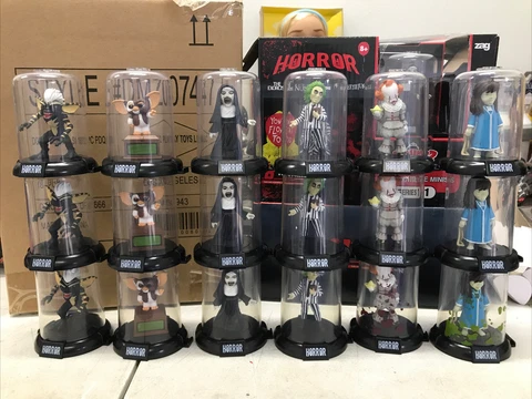 Domez Horror Mini figures Series 1 Sealed Case Of 18 Minis W Display Box Cover