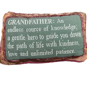 SELTENES Großvater Gobelin Kissen ~ endlose Quelle des Wissens... 12x7" Erinnern Sie sich an ihn - Bild 1 von 4