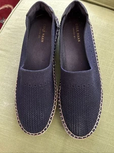 Cole Haan Damenschuhe 8,5B Cloudfeel Stitchlite Espadrille-Flats marineblau Strick - Bild 1 von 7