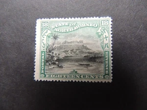 1897-1902 Nordborneo 18c schwarz & grün SG108 montiert postfrisch - Bild 1 von 2