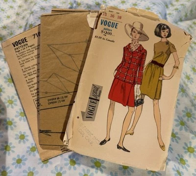 Vtg 60s VOGUE SPECIAL DESIGN Pattern Dress Jacket 16 MOD UNCUT Factory Folded - Image 1 of 4
