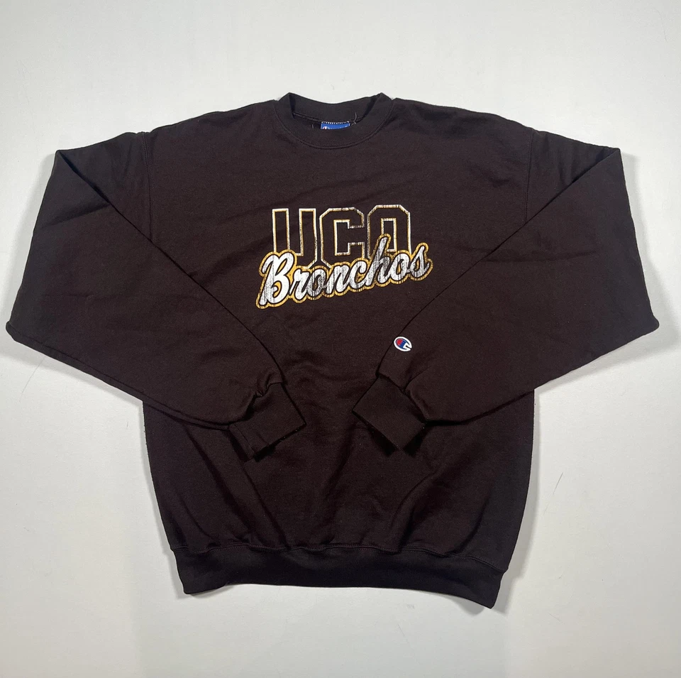 Suéter UCO Bronchos Mediano Marrón NCAA Universidad Cuello Redondo Pullover Sudadera Foto 1 de 4