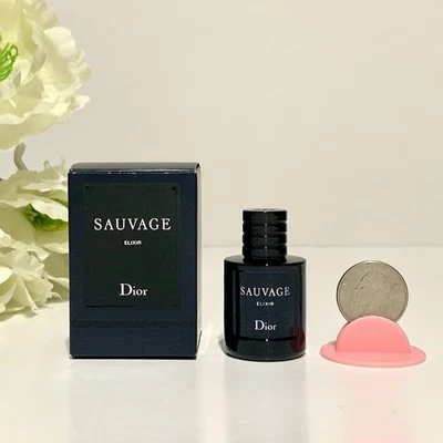 Dior Sauvage Elixir tamaño de viaje mini botella splash 7,5 ml / 0,25 oz nuevo en caja Foto 1 de 4