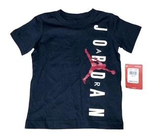 NEW $18 Boy’s Air Jordan Black, Red & White Short Sleeve T-shirt - Size 3T - Picture 1 of 1