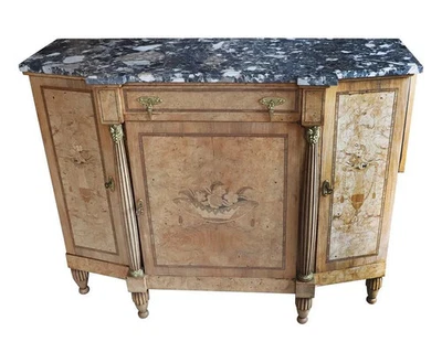 Antiguo gabinete francés Art Nouveau, usado como barra de bebidas o tocador de baño Foto 1 de 4