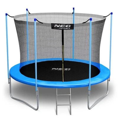 Trampoline de jardin Neo-Sport de 183 cm avec filet intérieur et échelle - Photo 1/4