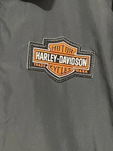 Devon and Jones Harley Davison Mens XL Black Windbreaker Jacket - Picture 1 of 13
