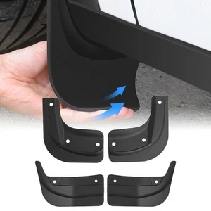 For Tesla For Model 3 2024 4Piece No Drill Mud Flaps Splash Guards Black - Picture 1 of 10