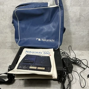 Nakamichi 550 Dual Tracer Professional Portable Stereo Cassette Deck Works Read - Picture 1 of 23