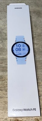 Samsung - Galaxy Watch FE Smartwatch 40mm BT with Blue Band - Silver - Image 1 of 4