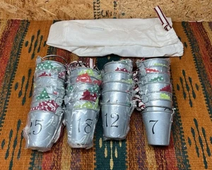 Garnet Hill Bucket  Of Joy Advent Calendar Garland Christmas Advent New - Picture 1 of 11
