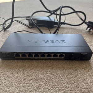 NETGEAR 10-Port PoE Gigabit Ethernet Smart Switch Managed 8x PoE+ 55W 2x 1G SFP - Picture 1 of 2