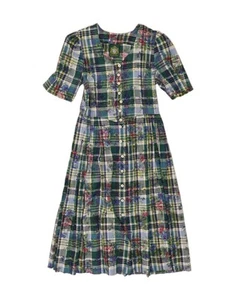 HAMMERSCHMID Womens Maxi Dress EU 42 Large Green Check CK09 - Picture 1 of 4