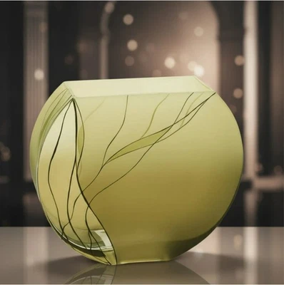 Decoración Badash, Florero Soplado Boca Europea Decorativo Perenne, 9" AMPLIO NUEVO EN CAJA Foto 1 de 4