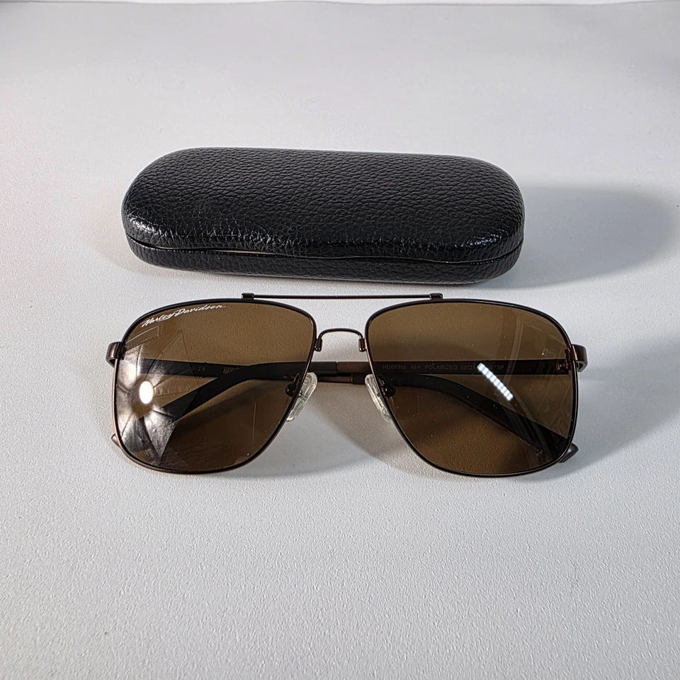 Gafas de sol polarizadas Harley-Davidson HD0638S 49H 59-14 marrón aviador con marrón Foto 1 de 4