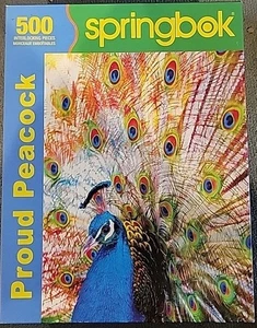 Springbock stolzer Pfau Puzzle - 500 Stck. 18x24,5 Zoll Stücke in guter Größe - Bild 1 von 4