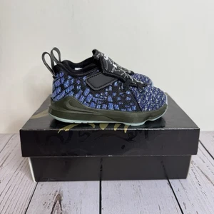 NEW Nike James Lebron XVII Lakers TD Black Purple Shoes Sneakers Toddler 6C - Picture 1 of 8