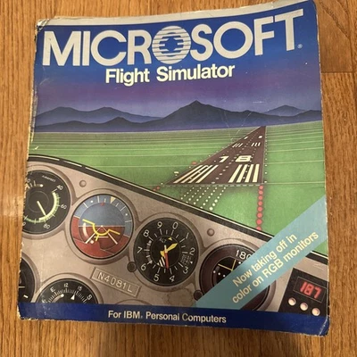 VTG 1984 Microsoft Flight Simulator, for IBM PC XT AT, 030099.213.   Manual Only - Image 1 of 4