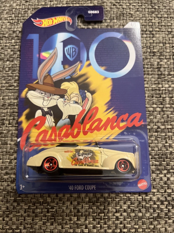 Ford cupé Hot Wheels WB 100 2021 4/5 Looney Tunes Casablanca bronceado 40 escala 1:64 Foto 1 de 1