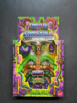 "Figura de acción Mattel Turtles of Grayskull KING HISS MOTU x TMNT Deluxe 5,5"" NUEVA" Foto 1 de 4