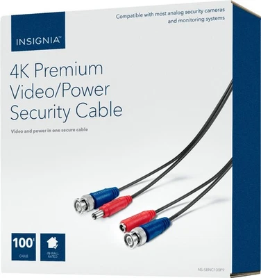 NEW in box Insignia NS-SBNC100P9 100' 4K HD Premium Video/Power Security Cable - Image 1 of 2