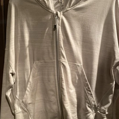 Chaqueta deportiva Lululemon para mujer blanca crema con cremallera bolsillos talla 4 Foto 1 de 4