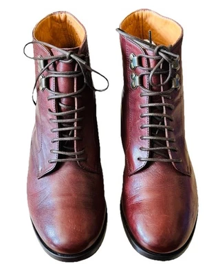 APC A.P.C. BOTAS TOBILLERAS COMBATE CUERO MARRÓN CORDONES TALLA 39.5/ US 9.5 Foto 1 de 4