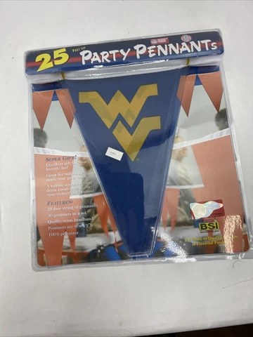 West Virginia University Party Pennant String 25’ Cover