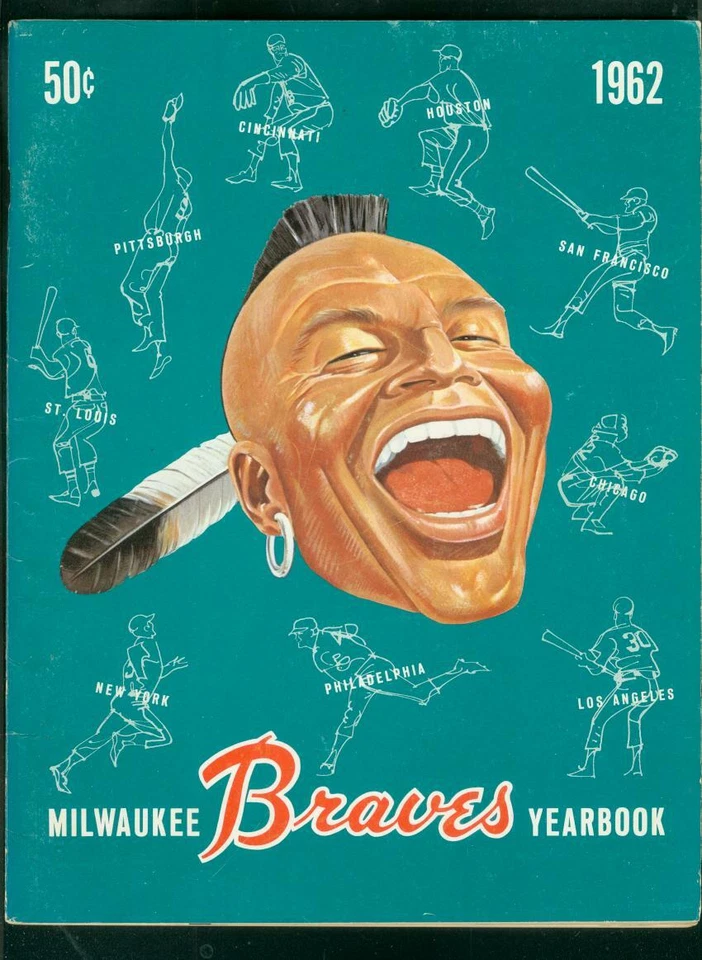 MILWAUKEE BRAVES TEAM YEARBOOK 1962-MLB-BASEBALL--AARON VF - Image 1 of 1
