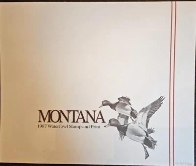 1987 Montana Waterfowl Stamp/Print original folio signed by artist Roger Cruwys - Image 1 of 4
