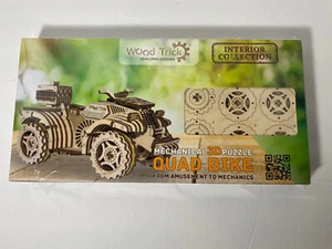 Mechanical 3D Puzzle Quad Bike Wood Trick Interior Collection New In Box - Picture 1 of 4