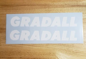 GRADALL  Stickers 18”(Set Of 2) WHITE Decals Logo Equip - Picture 1 of 1