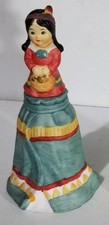 Harvest Collectible 5 1/2" Porcelain Bells - Pilgrim Girls - Mib
