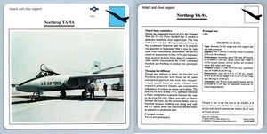 Northrop YA-9A - Attack - Warplanes Collectors Club Card - Picture 1 of 1