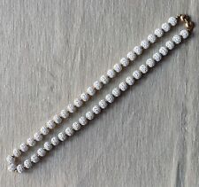 Monet Collana Vintage con perle bianche traforate