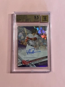 Andrew Benintendi 2017 Topps Chrome Purple Auto Autograph /250 BGS 9,5/10 - Bild 1 von 3