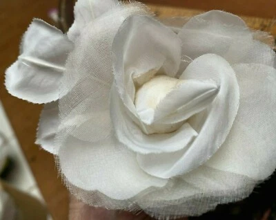 organza vintage seda años 50 3' hojas de rosa 1 pieza hecha en Checoslovaquia Foto 1 de 4