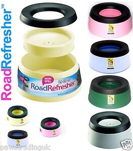 ROAD REFRESHER NON SPILL DOG PUPPY PET TRAVEL WATER BOWL SMALL & LARGE FREE POST