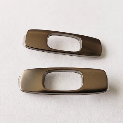 Authentic Oakley Batwolf Replacement "O" Icons Logos Gunmetal Grey - Image 1 of 3