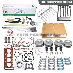 Engine Rebuild Overhaul Pistons Valves Seals Kit For VW Audi 2.0TFSI CNC CHH CNT - Picture 1 of 15