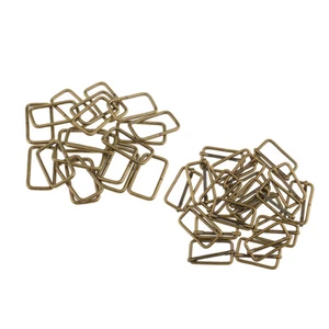 40x Metallrutsche Tri Glides Rechteckige Schnallen Gurtband Gurtschieber - Bild 1 von 12