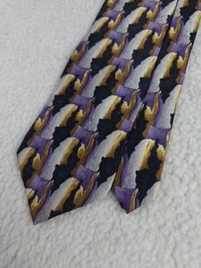 Cocktail Collection Wine Under a Microscope Purple Abstract Mens Tie 3.75"x58" - Picture 1 of 9