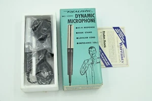 Vintage 1960 Realistic Dynamic HiFi Microphones MC-1000 NEW in Box - Picture 1 of 3