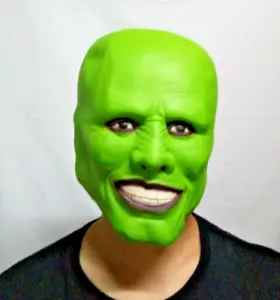 Máscara de látex cabeza completa vestido elegante Jim Carrey - Imagen 1 de 7