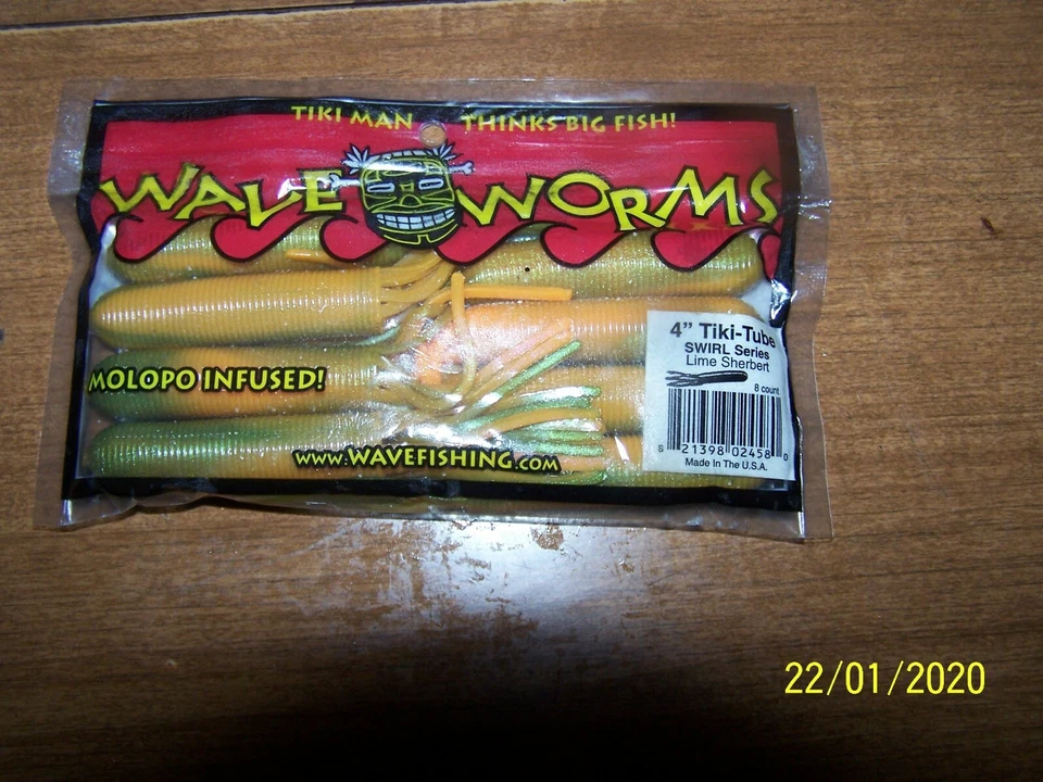 Wave Worms 4 дюйма трубка Tikki (8 в упаковке) - Изображение 1 из 1