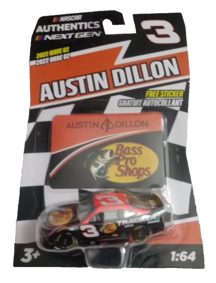2022 AUSTIN DILLON BASS PRO AUTHENTICS WAVE 2 1/64 DIECAST FREE SHIPPING! - Image 1 of 1